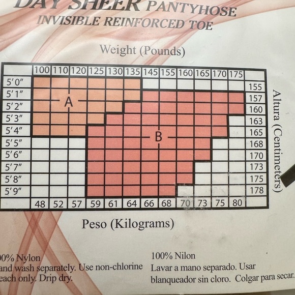 ON THE GO Pantyhose Size B Nude Day Sheer, Invisible Reinforced Toe MADE IN USA! - Picture 4 of 8